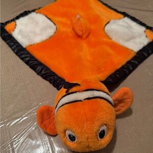 Orange Fish Plush security Blanket